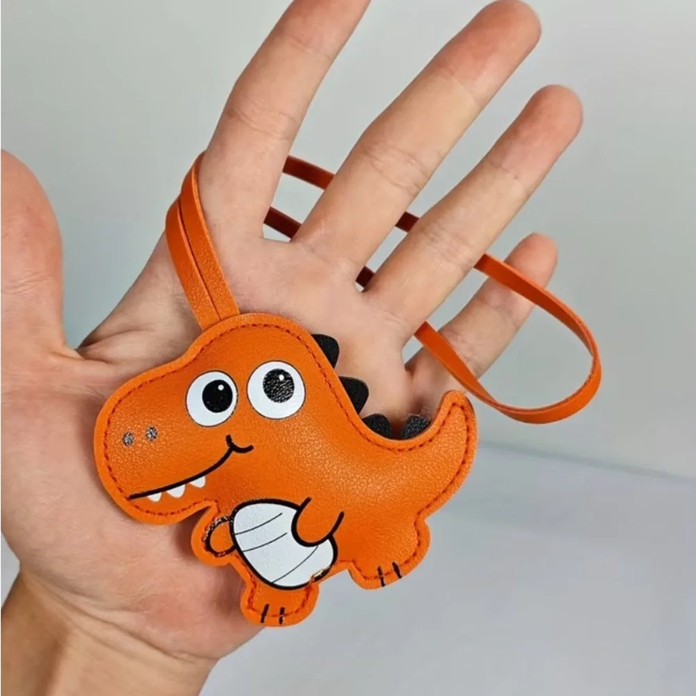 BAG CHARM•Orange Dinosaur- purse, backpack,key accessory- NWT